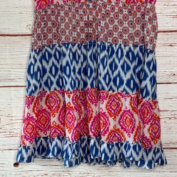 Lula Life Brooklyn Multicolor Tiered Dress Sz M - Picture 10 of 14